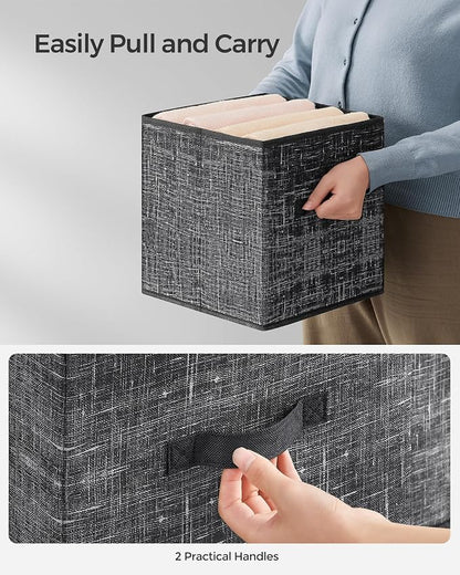 SONGMICS Storage Cubes, 11.8 x 11.8 x 11.8 Inches Non-Woven Fabric Bins - Image 5