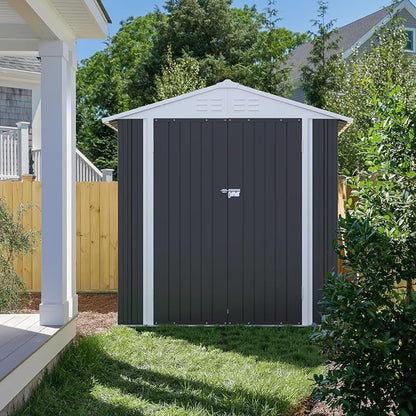 JUMMICO Metal Outdoor Storage Shed 6 x 4 FT Metal Shed - Image 7