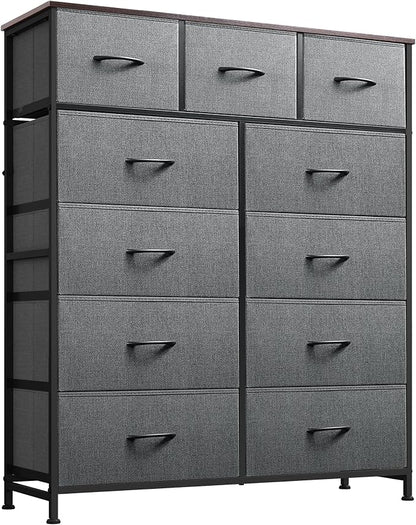 WLIVE Tall Dresser for Bedroom, 11 Drawer Chest of Drawers, Dark Grey | 11 by WLIVE