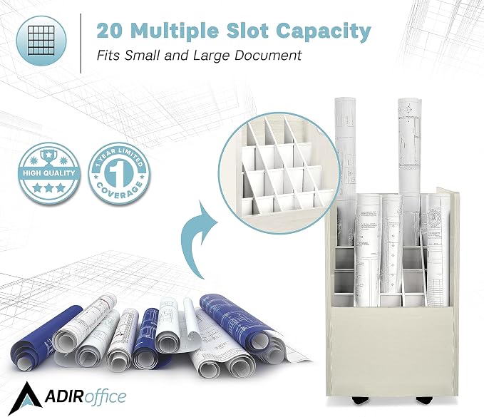 AdirOffice Adir Blue Print Storage Organizer - Image 4