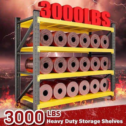 48" Wide Heavy Duty Garage Shelving Units, 3000LBS Deep Storage Shelves - Image 3