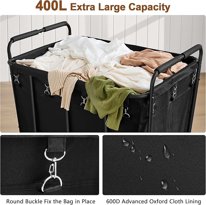 Hoctieon Large Laundry Cart - Image 5