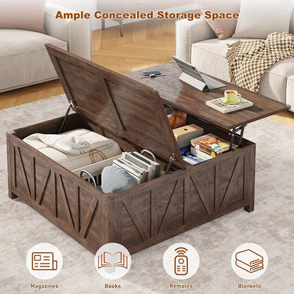chartustriable 43.3“ Lift Top Coffee Table - Image 4