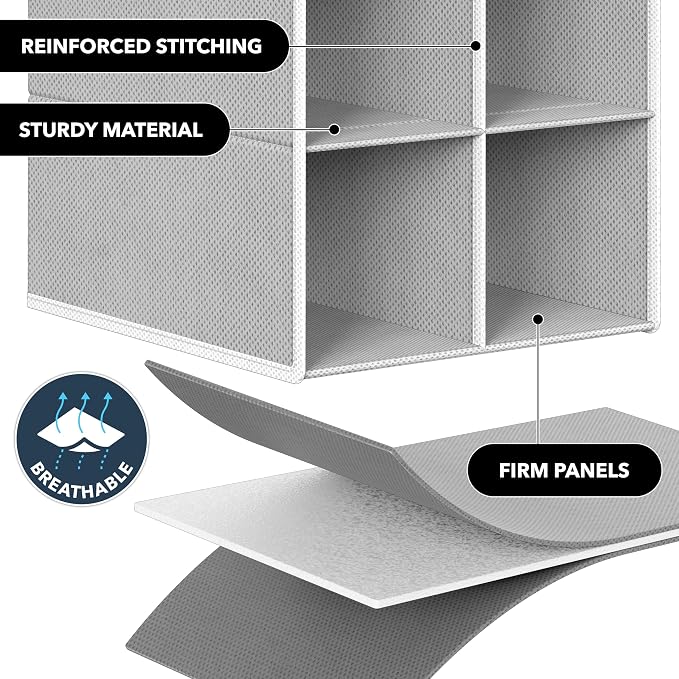 Simple Houseware 20 Section Shelves Hanging Shoes Organizer Holder - Image 5