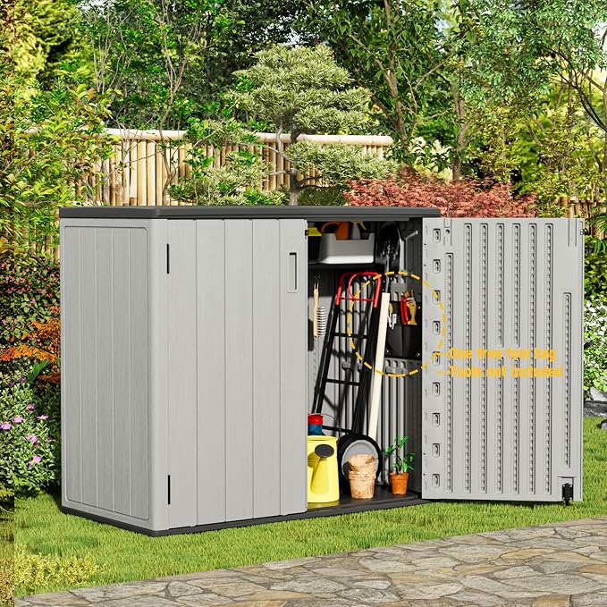 Large Outdoor Storage Box, Resin Sheds&Outdoor Storage Waterproof/Lockable - Image 3