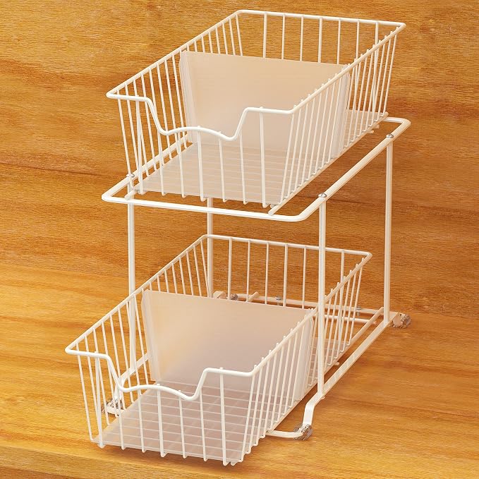 Simple Houseware 2 Tier Cabinet Wire Basket Drawer Organizer by SimpleHouseware