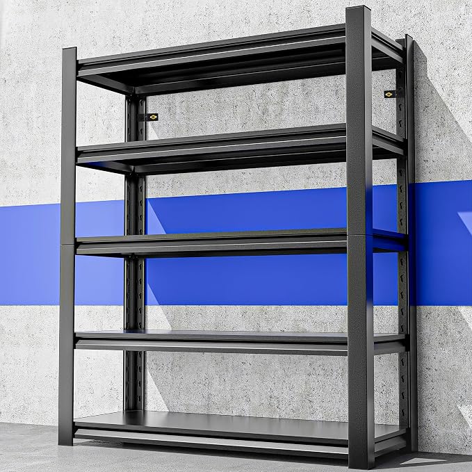 Garage Shelving – 5-Tier Heavy Duty Metal Storage Shelves, Adjustable by HzdbhdGarageShelving