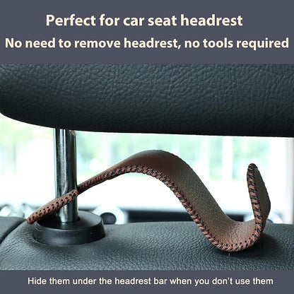 Amooca Car Seat Headrest Hook 4 Pack Metal Core Hanger Universal Car Storage - Image 6