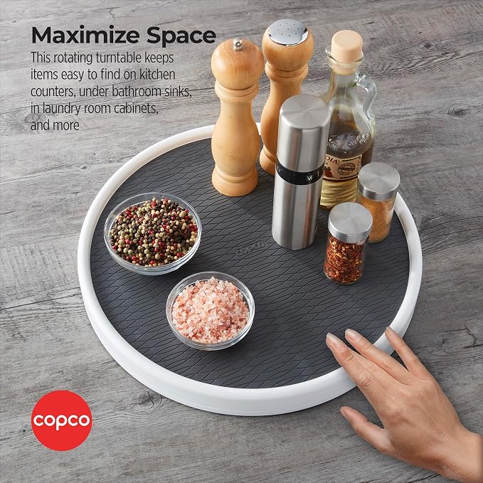 Copco 15 Inch Non-Skid Lazy Susan Turntable Organizer - Image 2