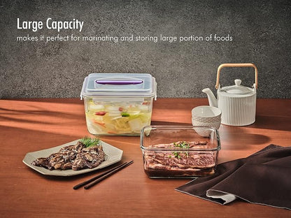 GLASSLOCK 125 Oz Glass Food Storage set of 2 – Large Capacity, Airtight & - Image 5