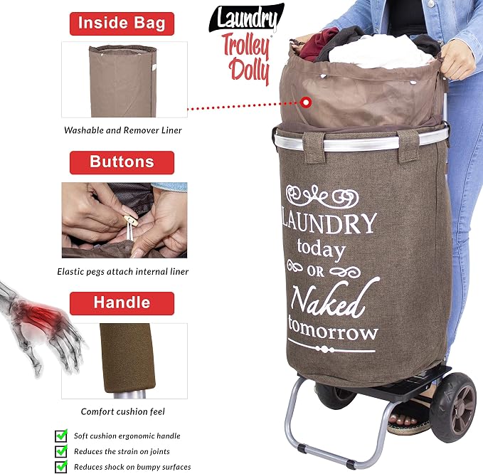 dbest products Laundry Trolley Dolly - Image 3