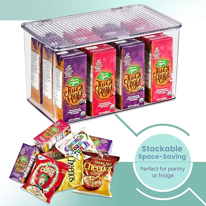 Sorbus 3 Pack Clear Plastic Storage Bins - Image 3