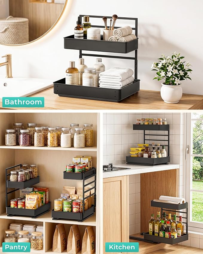 EVERIE Metal Pull Out Slide Shelf Organizer - Image 8