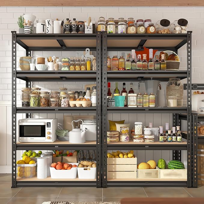 REIBII Storage Shelves 1600LBS Garage Shelving Heavy Duty Metal Shelving 5 Tier - Image 2