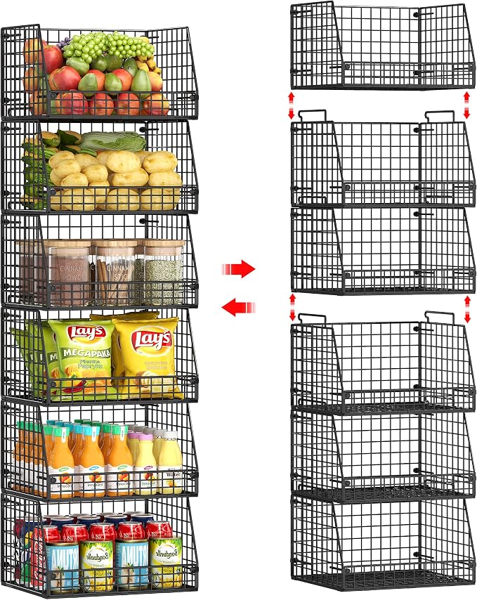 Jakyitvi 6 Pack Stackable Wire Baskets by Jakyitvi