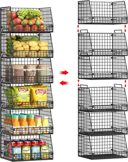 Jakyitvi 6 Pack Stackable Wire Baskets by Jakyitvi
