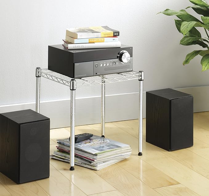 Whitmor 1 Tier Supreme Stacking Shelving Unit, Wire Metal Home Storage Organizer - Image 2