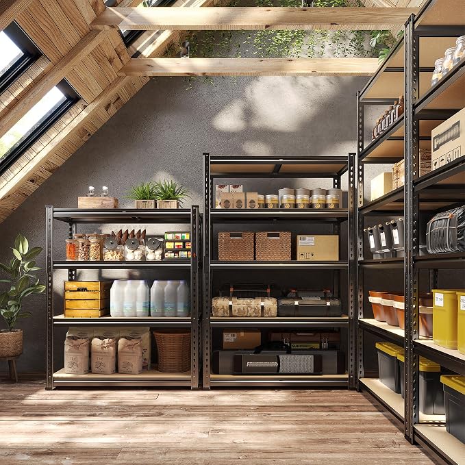 63" H Garage Shelving 31.5" W Storage Shelves Adjustable 2000LBS Metal Shelving - Image 5