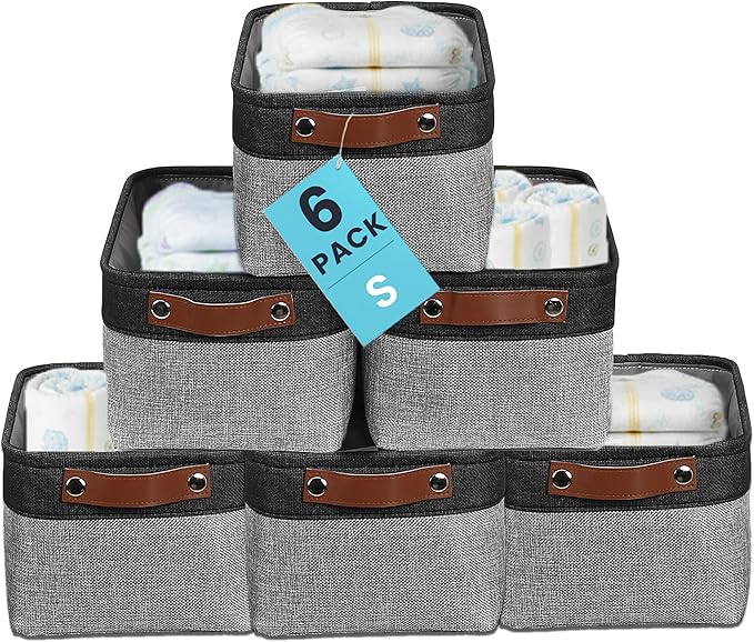 OrganiHaus Small Fabric Storage Baskets by OrganiHaus