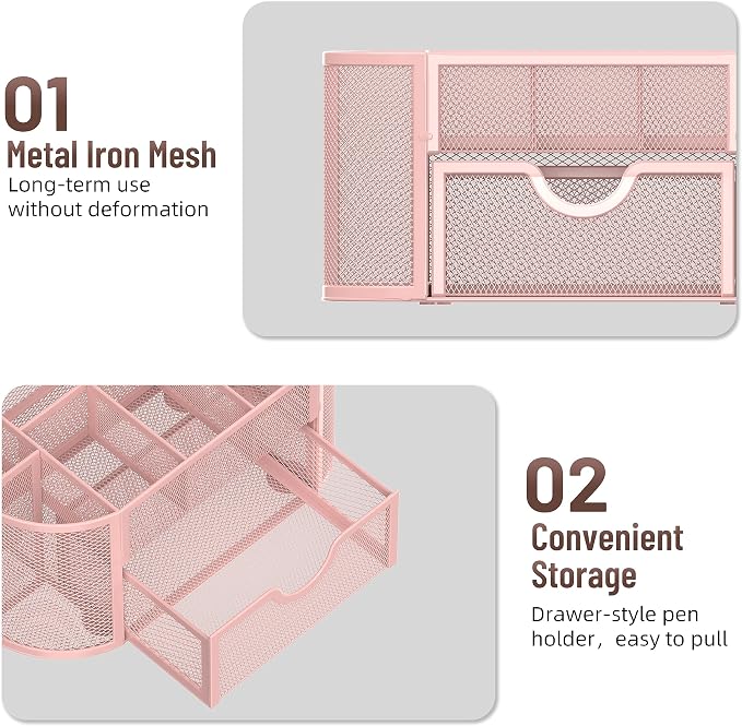 SUPEASY Mesh Desk Organizer, Desk Accessories & Workspace Organizers - Image 5