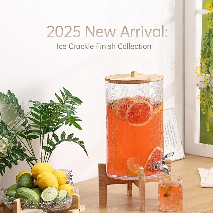 2 Gallon Glass Drink Dispenser - Image 4