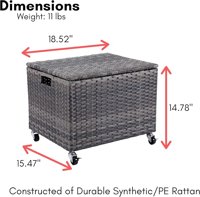 BIRDROCK HOME Rolling File Box - Image 5
