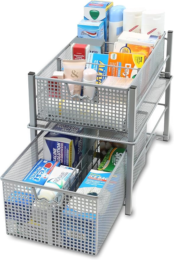 Deco Brothers Stackable Pull Out Cabinet Sliding Basket - Image 9