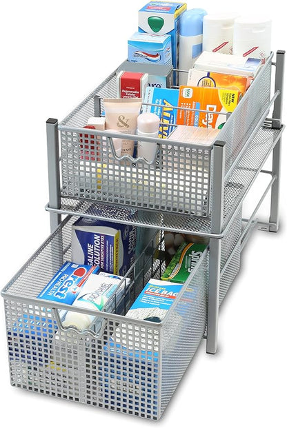 Deco Brothers Stackable Pull Out Cabinet Sliding Basket - Image 9
