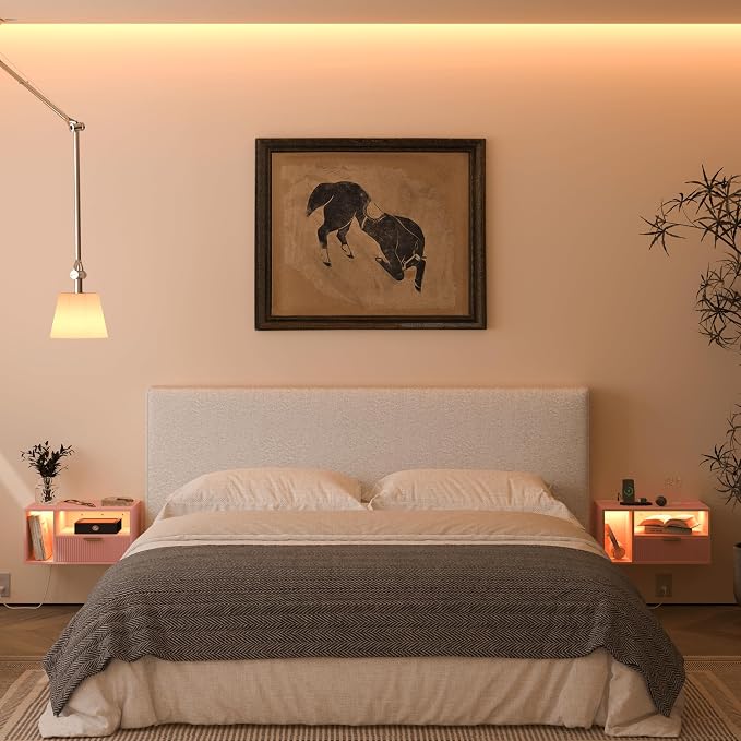Veegle Pink Floating Nightstand - Image 5