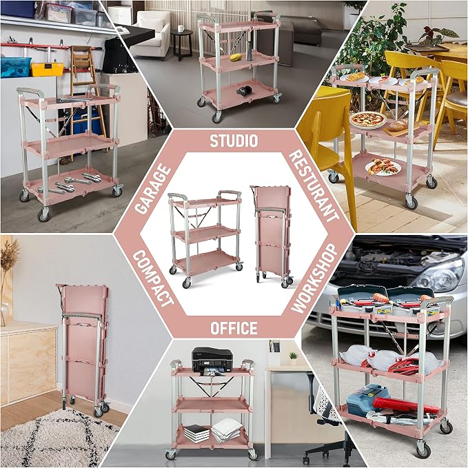 Olympia Tools 89-354 Pack N Roll Collapsible Service Cart, 300LB Capacity - Image 2