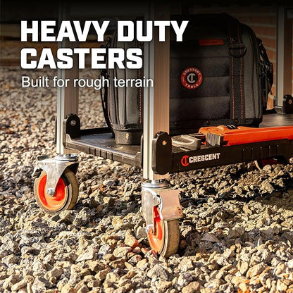 Crescent SITERUNNER, 3 Shelf Heavy Duty Folding Jobsite Cart - Image 7