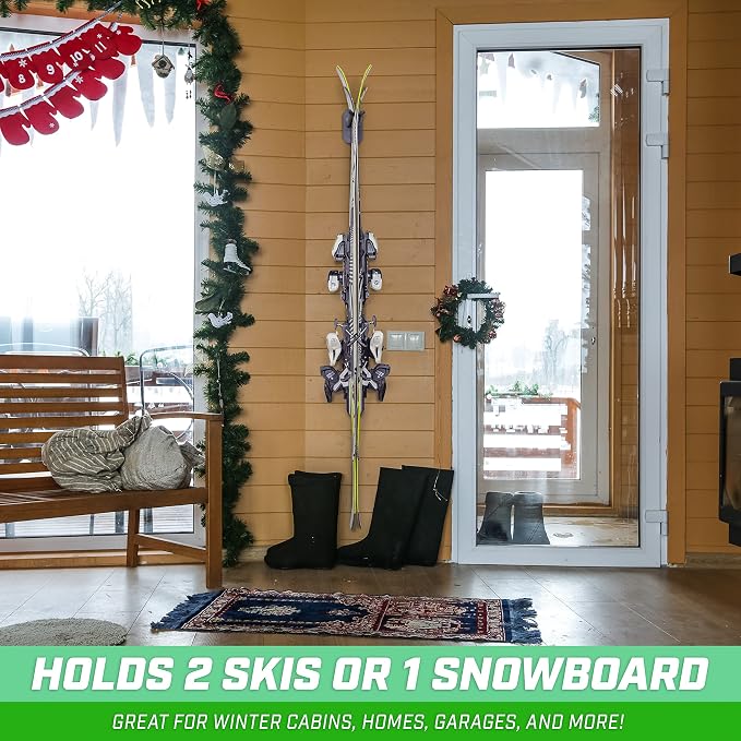 GoSports Wall Mounted Ski and Snowboard Storage Rack - Image 2