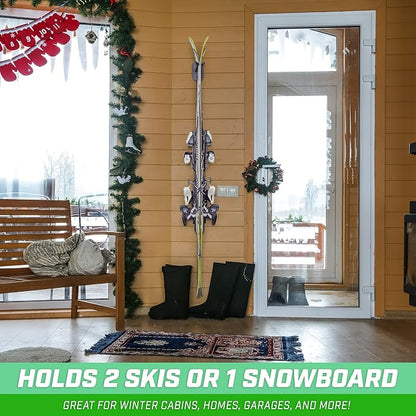 GoSports Wall Mounted Ski and Snowboard Storage Rack - Image 2