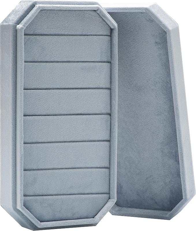 Velvet Ring Organizer Display Tray Jewelry Box Earring Holder Case - Image 4