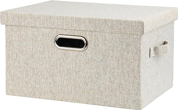 Medium 15" 21 Quart Collapsible Stackable Storage Bins by GraciadecoStorage