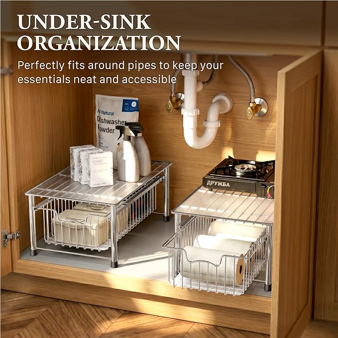 Simple Houseware Stackable Basket Drawer - Image 6
