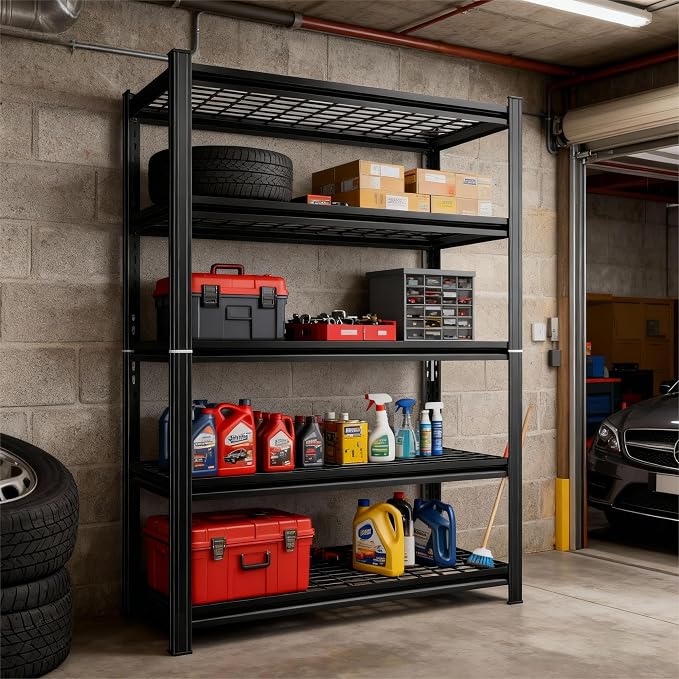 47''W Wire Garage Metal Shelving, 3000 Lbs Heavy-Duty Garage Storage Shelves - Image 5