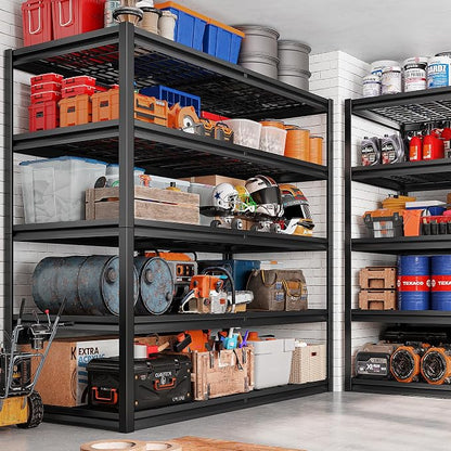 REIBII 55.2'' W x 78.2'' H x 26'' D, 5-Tier Metal Garage Shelving Units - Image 6