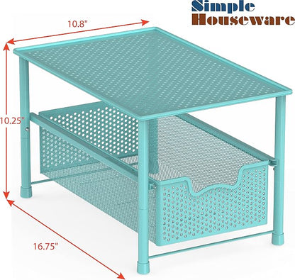Simple Houseware Stackable Under Sink Cabinet Sliding Basket Organizer Drawer - Image 3