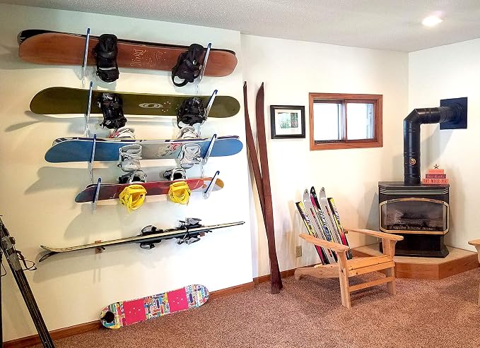 StoreYourBoard Snowboard Multi Wall Storage Rack, Home and Garage Mount - Image 4