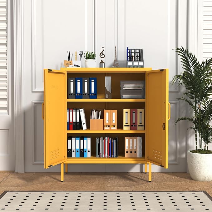 Multipurpose Accent Cabinet Locker, Metal Storage Cabinet - Image 2