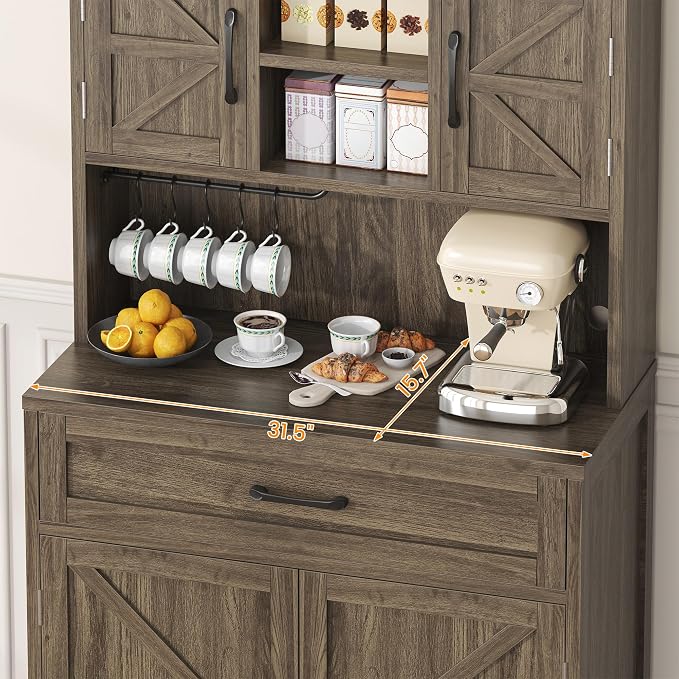 Saudism 70 Inch Farmhouse Storage Cabinet - Image 8