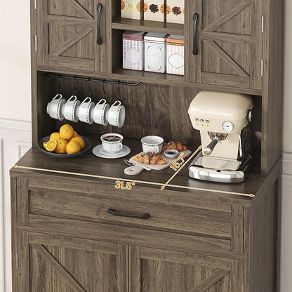Saudism 70 Inch Farmhouse Storage Cabinet - Image 8