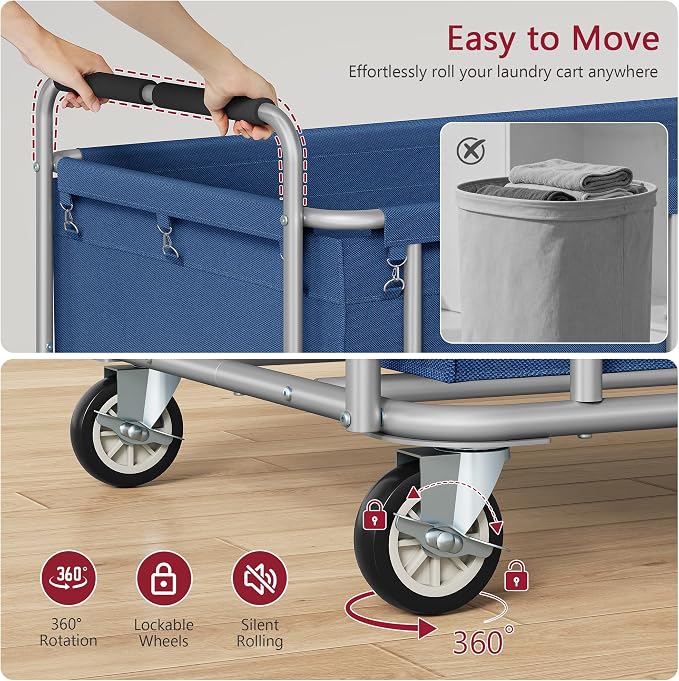Tajsoon Large Laundry Cart - Image 5