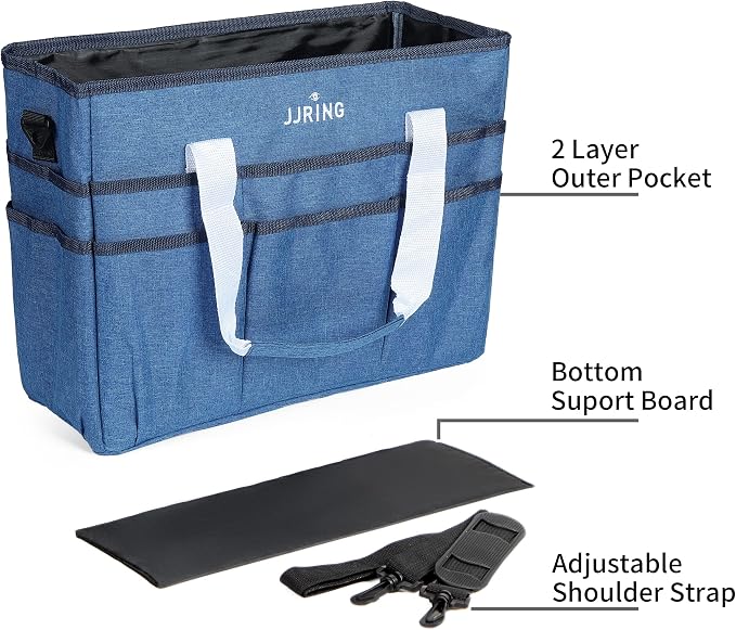 JJRING Craft Organizer Tote Bag, Large Art Storage Caddy - Image 3
