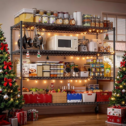 REIBII 75.6" H Storage Shelves Metal Shelving Unit - Image 6
