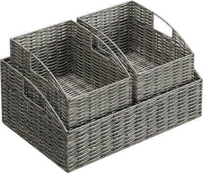 Ollieroo Rattan Storage Baskets, Handwoven Wicker Storage Bins - Image 8