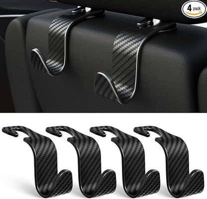 Amooca 4-Pack Car Headrest Hooks Vehicle Storage Organizer by Amooca