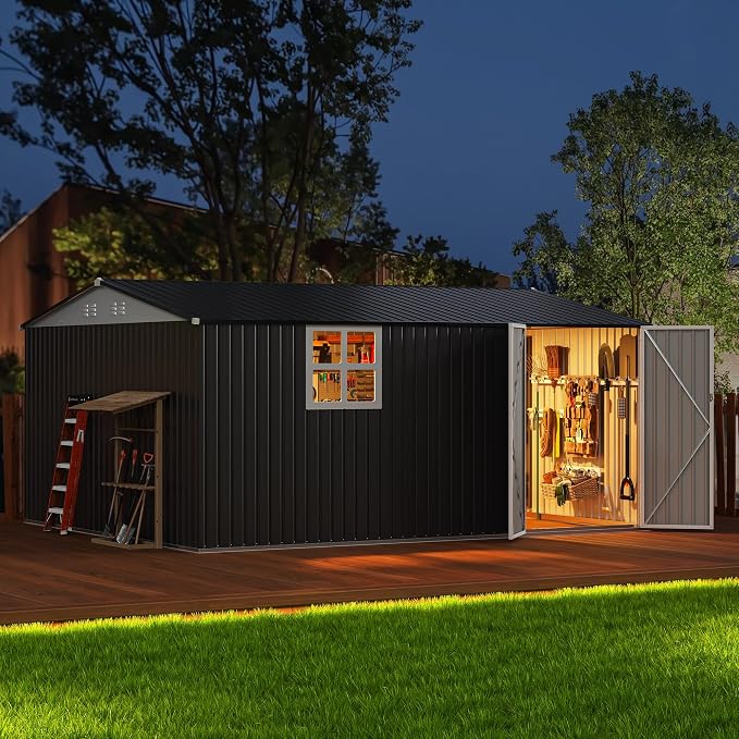 Polar Aurora 12X14 FT Metal Outdoor Storage Sheds - Image 7