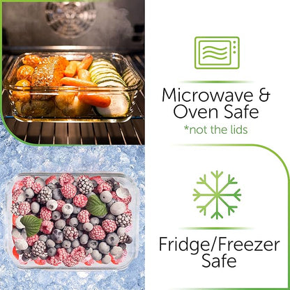 PrepNaturals 8 Pack 36oz Glass Meal Prep Containers - Image 5